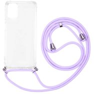 Madam Case Samsung Galaxy A31 X-Rop Askılı Darbe Korumalı Pembe Nano Ekran Koruyucu Silikon Cep Telefonu Kılıf