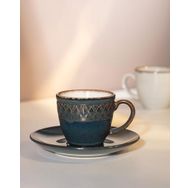Madame Coco Antique İndigo 90 ml 2 Kişilik Kahve Fincan Takımı