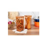 Madame Coco Kaviera 1500 ml 2'li Ahşap Kapaklı Saklama Kabı