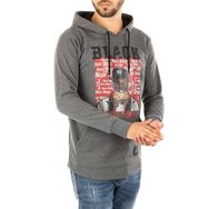 Madmext 2779 Füme Kapüşonlu Baskılı Erkek Sweatshirt
