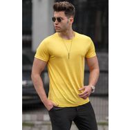 Madmext 3006 Sarı Baskılı Erkek T-shirt