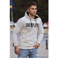 Madmext 4393 Beyaz Kapşonlu Erkek Sweatshirt