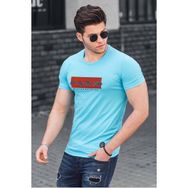 Madmext 4589 Mavi Baskılı Erkek T-shirt
