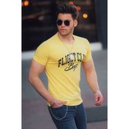 Madmext 4591 Baskılı Sarı Erkek T-shirt