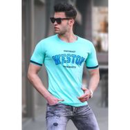 Madmext 4593 Mint Yeşili Baskılı Erkek T-shirt