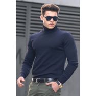 Madmext 4656 Lacivert Balıkçı Yaka Erkek Kazak