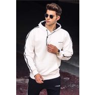 Madmext 4721 Erkek Beyaz Erkek Sweatshirt
