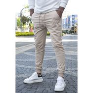 Madmext 4821 Bej Paçası Lastikli Erkek Eşofman