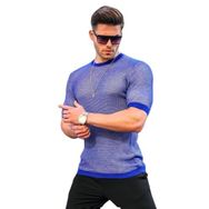 Madmext 5076 Erkek Saks Triko T-shirt