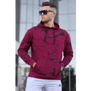 Madmext 5324 Bordo Kapüşonlu Erkek Sweatshirt