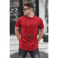 Madmext 5359 Baskılı Bordo T-Shirt