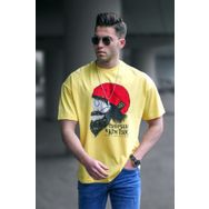 Madmext 5361 Erkek Desenli Sarı T-shirt
