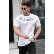 Madmext 5368 Baskılı Beyaz T-shirt