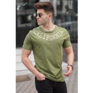 Madmext 5368 Baskılı Haki T-shirt