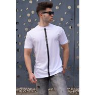 Madmext 5378 Baskılı Beyaz T-shirt