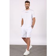 Madmext 5382 Beyaz Erkek Şort Takım