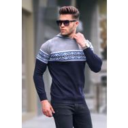 Madmext 5624 Gri Kapüşonlu Erkek Kazak
