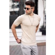 Madmext 5684 Erkek Bej T-shirt