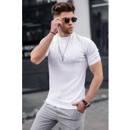 Madmext 5684 Erkek Beyaz T-shirt