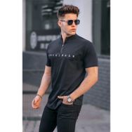 Madmext 5858 Füme Fermuar Yaka Erkek T-shirt