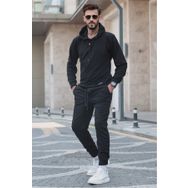 Madmext 5908 Siyah Kapüşonlu Basic Eşofman Takımı
