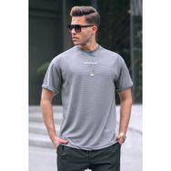 Madmext 6060 Füme Likralı Basic Erkek T-shirt