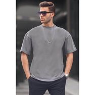 Madmext 6066 Füme Oversize Fit Basic Erkek T-shirt