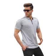 Madmext 6076 Grimelanj Basic Fermuarlı Polo Erkek T-shirt