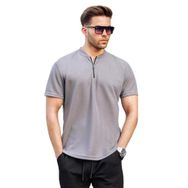 Madmext 6086 Füme Fermuar Yaka Erkek T-shirt