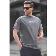 Madmext 6112 Füme Bisiklet Yaka Erkek T-shirt
