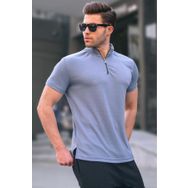 Madmext 6120 Füme Fermuar Yaka Erkek T-shirt