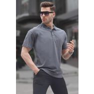 Madmext 6126 Füme Polo Yaka Basic Erkek T-shirt