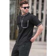 Madmext 6176 Siyah Cep Detaylı Erkek T-shirt
