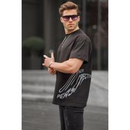 Madmext 6178 Siyah Desenli Erkek T-shirt