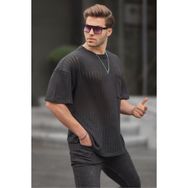 Madmext 6180 Siyah Oversize Erkek T-shirt