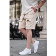 Madmext 6533 Bej Erkek Basic Şort