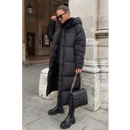 Madmext MG1303 Mad Girls Siyah Uzun Şişme Kadın Mont