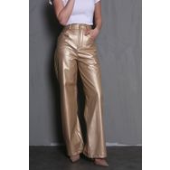 Madmext MG1316 Gold Deri Basic Kadın Pantolon