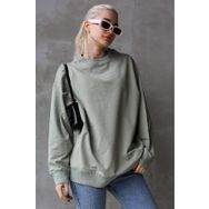 Madmext MG1686 Mint Yeşili Basic Oversize Kadın Sweatshirt