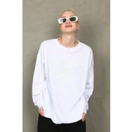 Madmext MG1924 Beyaz Kadın Sweatshirt