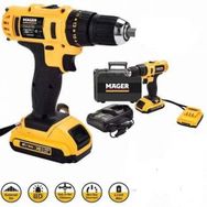 Mager 32 V 5 Ah Çift Akülü Metal Şanzımanlı Şarjlı Matkap