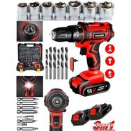 Mager Alman 58 Watt 8 Ah Metal Şanzıman Darbeli Li-Ion Bataryalı Çift Akülü Vidalama Matkapı
