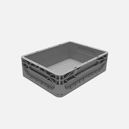 Magic Kombo Euronorm Gri 40x30x12 cm Kapalı Saklama Kabı