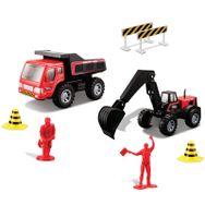Maisto MAY/22326-2 İnşaat Araçları Kamyon Ve Kepçe İnşaat Seti Kırmızı Model Araç