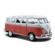 Maisto Volkswagen Van Samba Hippie Line 1:25 Kırmızı Model Araba