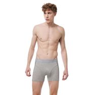 Malabadi 017 Gri Melanj Paça Lastikli Modal Biyeli Erkek Boxer