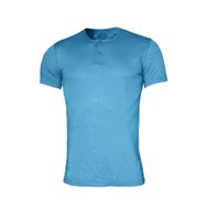 Malabadi 083 Mavi Düğmeli Yaka İnce Modal Yaz Serinliği Erkek T-Shirt