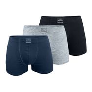Malabadi 3M074 Füme-Gri-Siyah 3'lü Paket Pamuklu Erkek Boxer