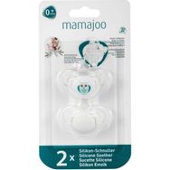 Mamajoo Ortodontik 2'li 0+ Ay Baykuş Beyaz Silikon Emzik