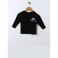 Mammaramma 22FWB-45 Siyah Nakışlı Bebek T-shirt